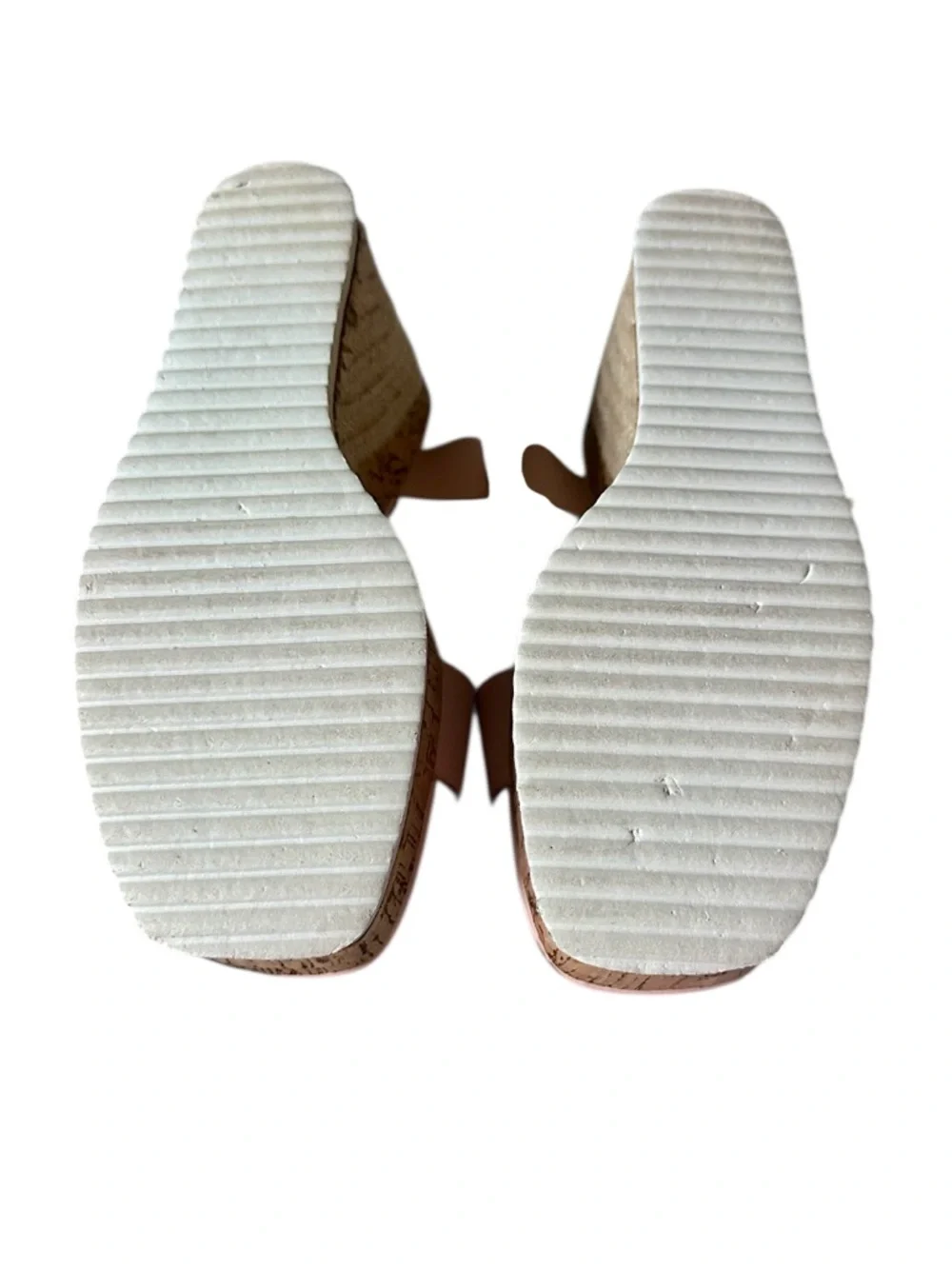 Women’s Blush Pink Wedge Sandals with Cork Platform